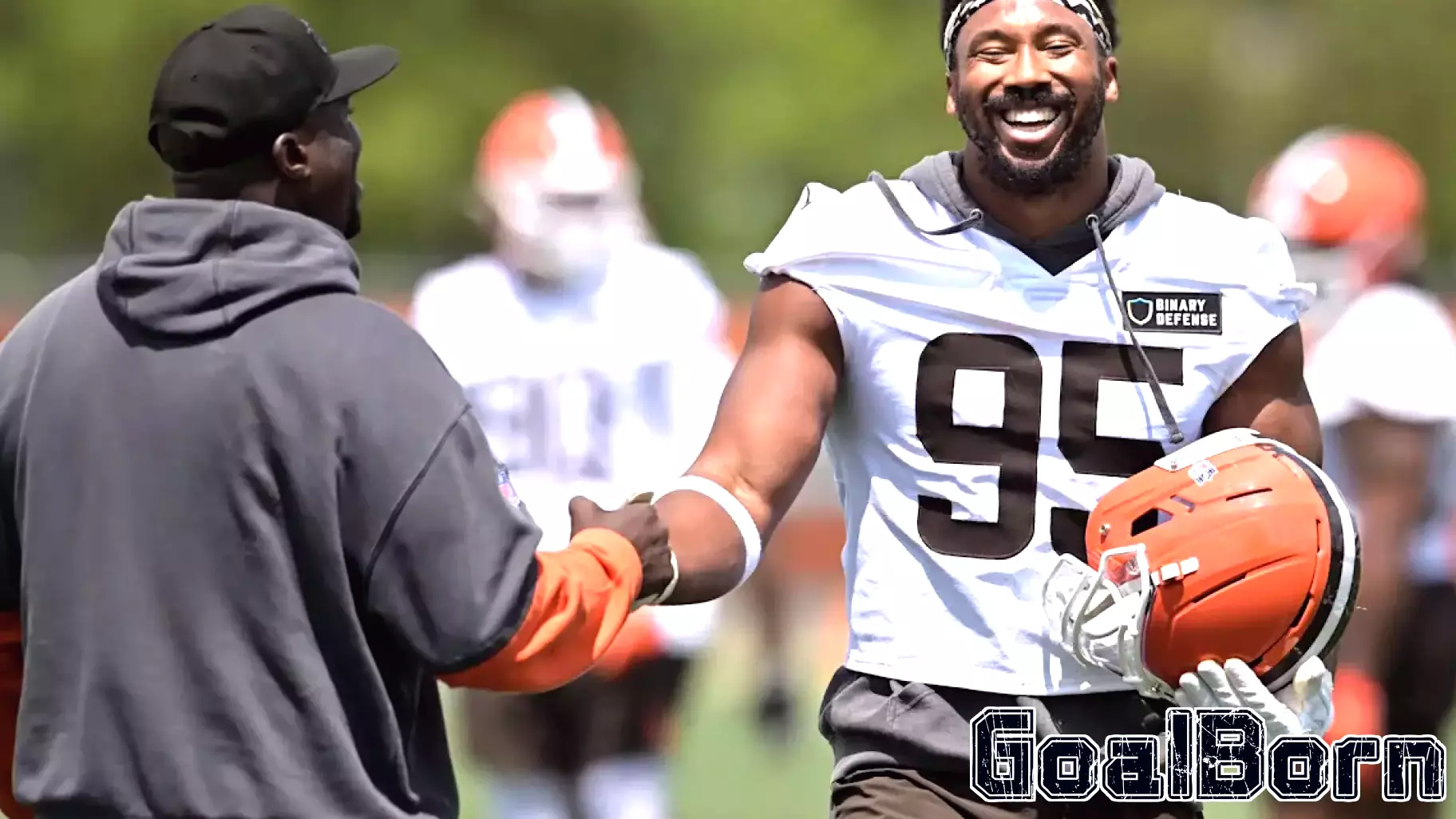Chloe Kim Shows Support for Myles Garrett at Joint Training Camp Practice