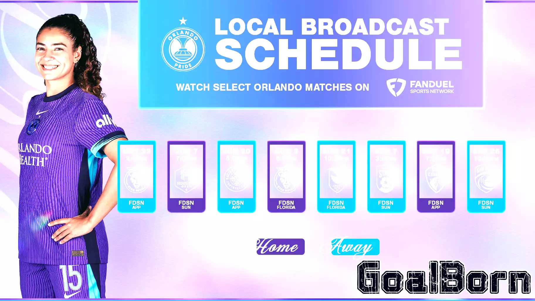 Eight Orlando Pride Matches to Be Broadcast Live on Regional Sports Network